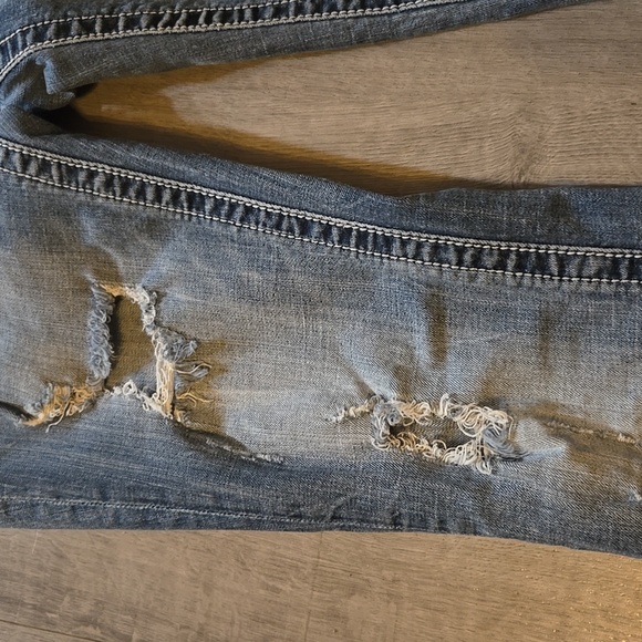 Miss Me Denim Jeans with Embellished Pockets Cuffed Straight - Picture 7 of 11